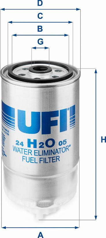 UFI 24.H2O.05 - Filtro carburante autozon.pro