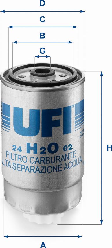 UFI 24.H2O.02 - Filtro carburante autozon.pro