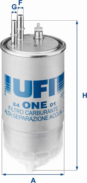 UFI 24.ONE.01 - Filtro carburante autozon.pro