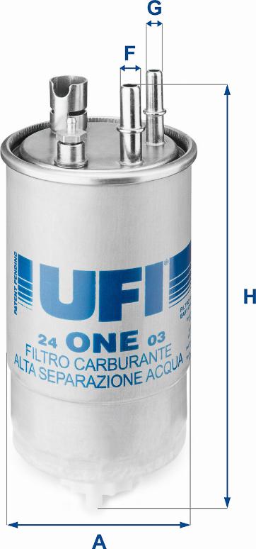 UFI 24.ONE.03 - Filtro carburante autozon.pro