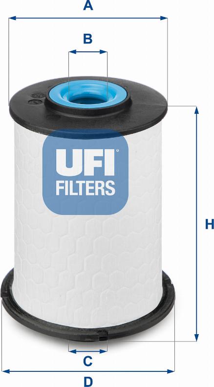 UFI 26.033.00 - Filtro carburante autozon.pro