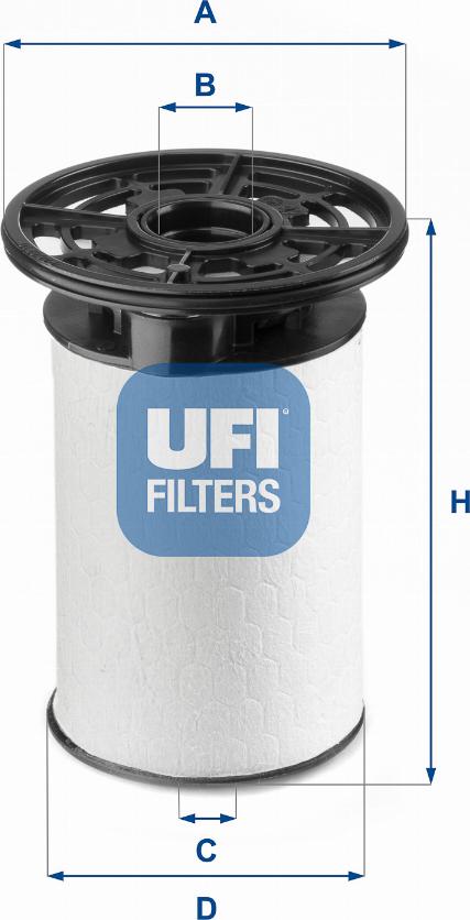 UFI 26.076.00 - Filtro carburante autozon.pro