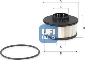 UFI 26.201.00 - Filtro carburante autozon.pro