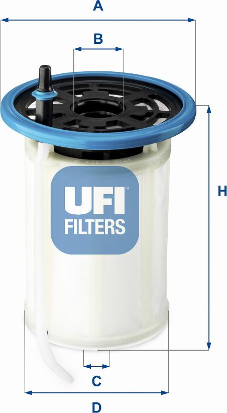 UFI 26.H2O.00 - Filtro carburante autozon.pro