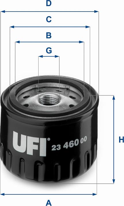 UFI 23.460.00 - Filtro olio autozon.pro