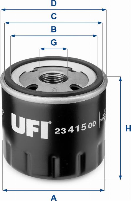 UFI 23.415.00 - Filtro olio autozon.pro