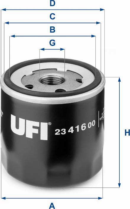 UFI 23.416.00 - Filtro olio autozon.pro