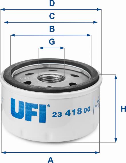 UFI 23.418.00 - Filtro olio autozon.pro