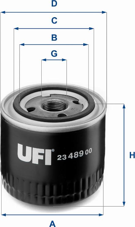 UFI 23.489.00 - Filtro olio autozon.pro