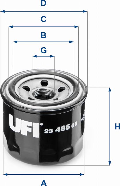 UFI 23.485.00 - Filtro olio autozon.pro