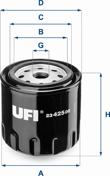 UFI 23.425.00 - Filtro olio autozon.pro