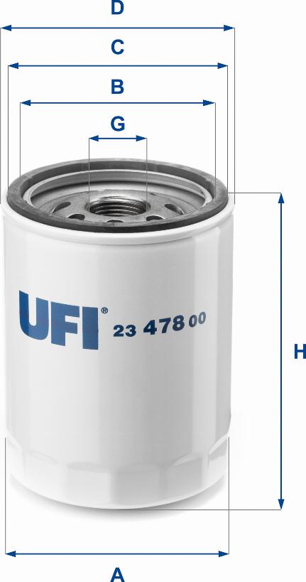 UFI 23.478.00 - Filtro olio autozon.pro