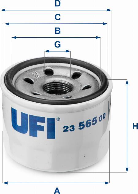 UFI 23.565.00 - Filtro olio autozon.pro