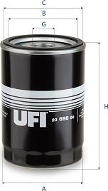 UFI 23.698.00 - Filtro olio autozon.pro