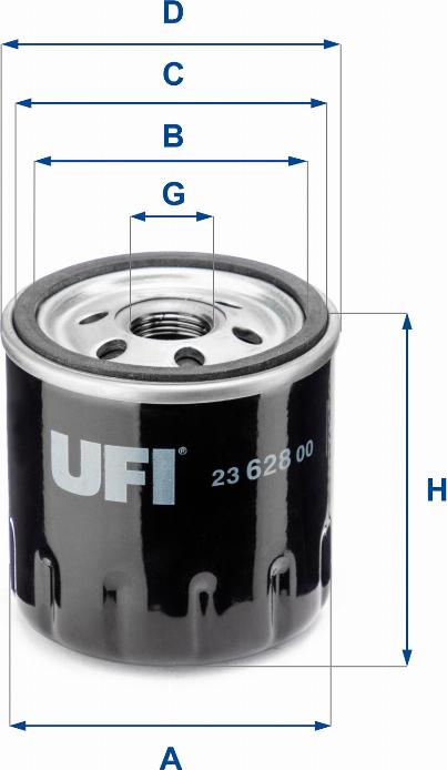 UFI 23.628.00 - Filtro olio autozon.pro