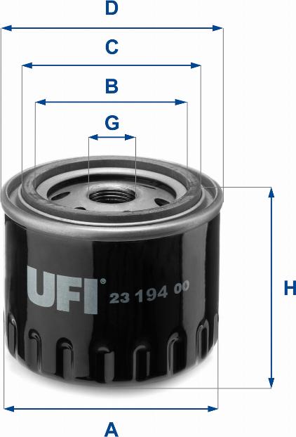 UFI 23.194.00 - Filtro olio autozon.pro