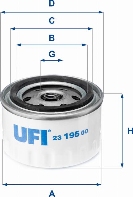 UFI 23.195.00 - Filtro olio autozon.pro