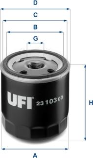 UFI 23.103.00 - Filtro olio autozon.pro