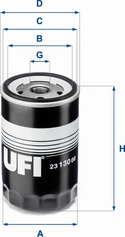 UFI 23.130.00 - Filtro olio autozon.pro