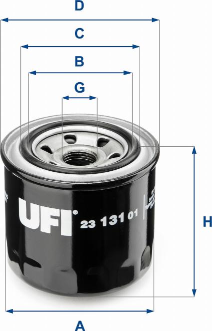 UFI 23.131.01 - Filtro olio autozon.pro