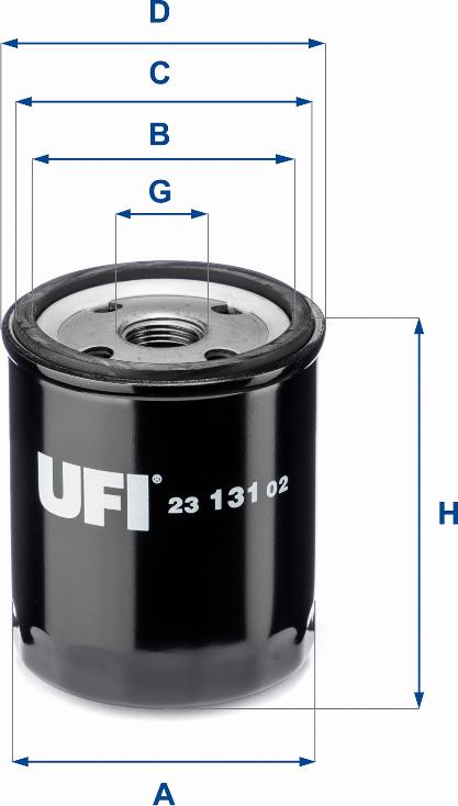 UFI 23.131.02 - Filtro olio autozon.pro