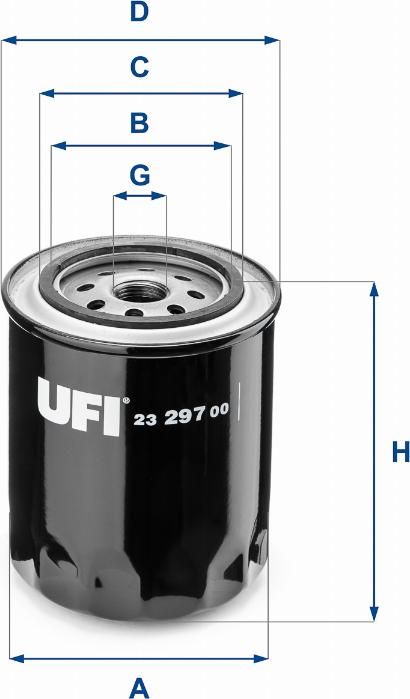 UFI 23.297.00 - Filtro olio autozon.pro