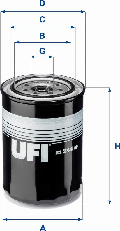 UFI 23.244.00 - Filtro olio autozon.pro