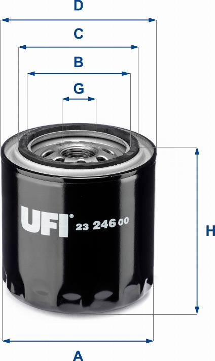 UFI 23.246.00 - Filtro olio autozon.pro