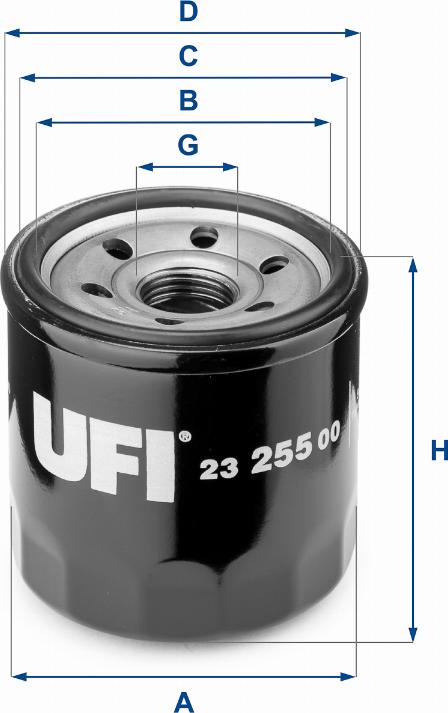 UFI 23.255.00 - Filtro olio autozon.pro