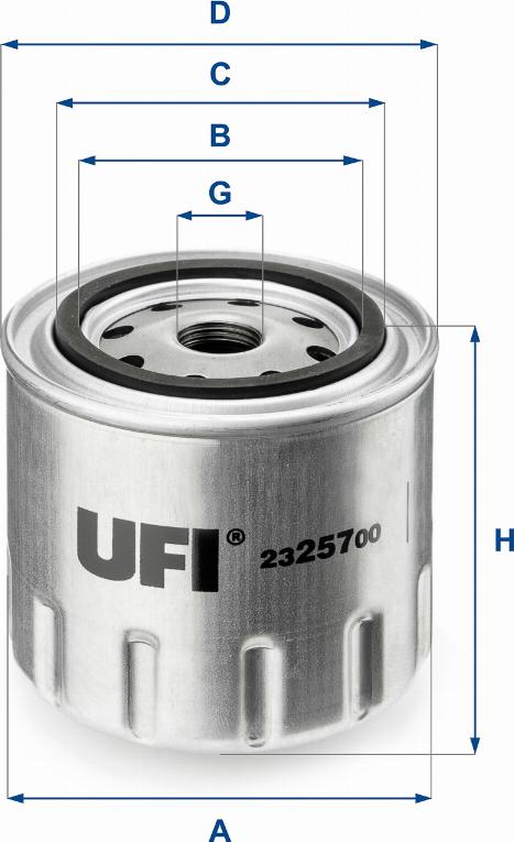 UFI 23.257.00 - Filtro olio autozon.pro