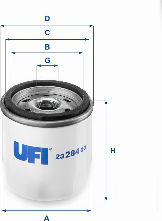 UFI 23.284.00 - Filtro olio autozon.pro