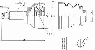 URW 21-04077 - Kit giunti, Semiasse autozon.pro