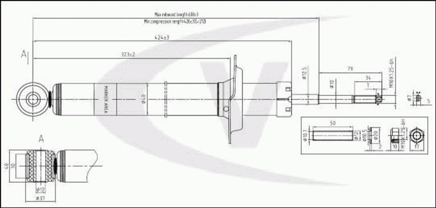 VAICO V46-0328 - Ammortizzatore autozon.pro