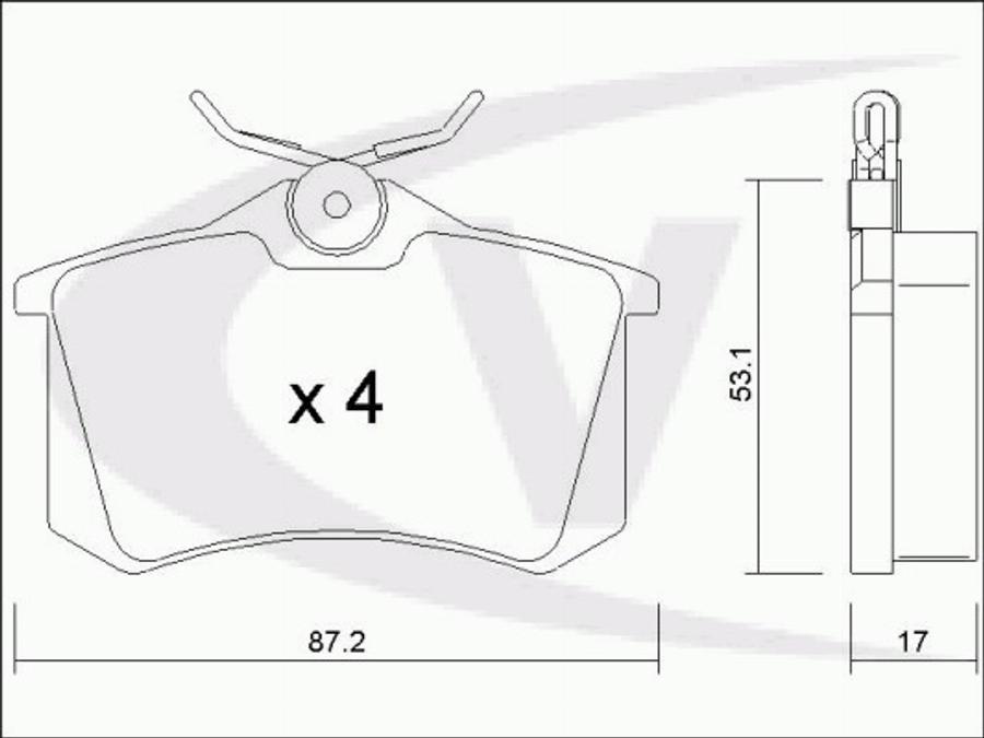 VAICO V108174 - Kit pastiglie freno, Freno a disco autozon.pro