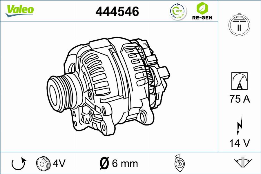 Valeo 444546 - Alternatore autozon.pro