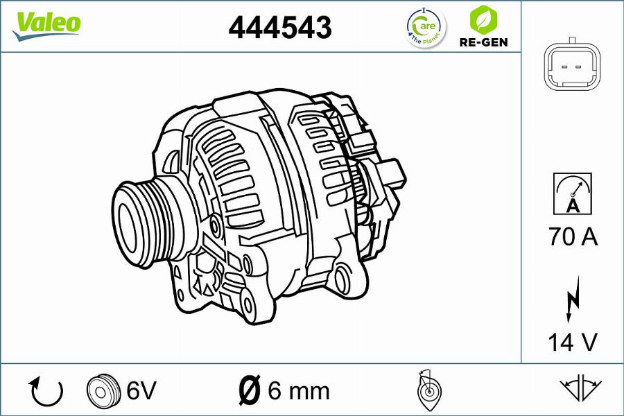 Valeo 444543 - Alternatore autozon.pro