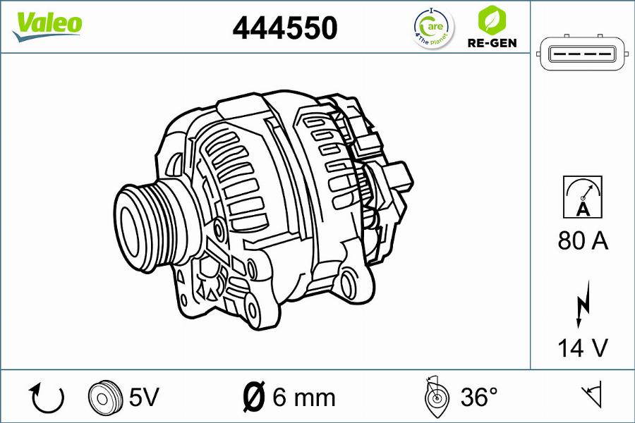 Valeo 444550 - Alternatore autozon.pro