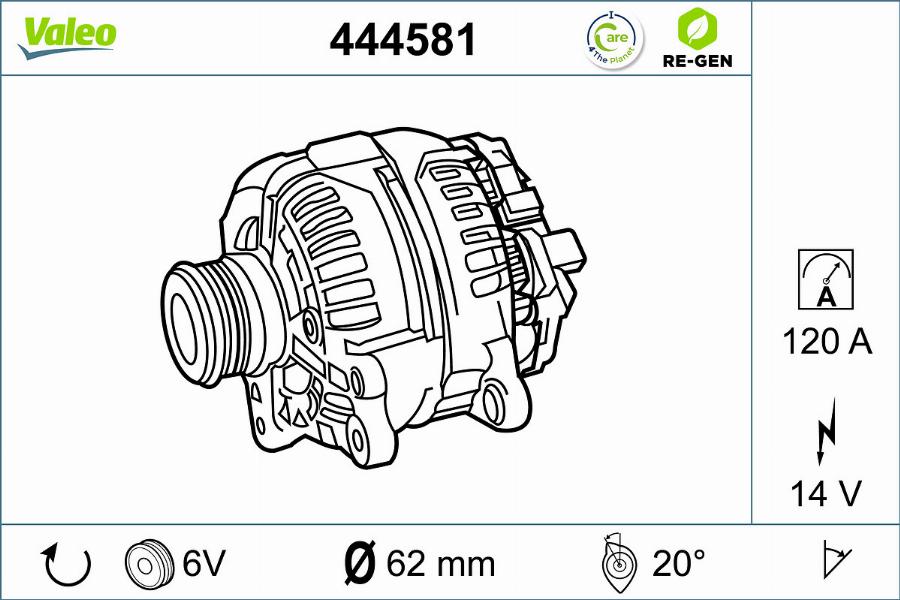 Valeo 444581 - Alternatore autozon.pro