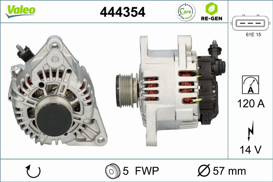 Valeo 444354 - Alternatore autozon.pro