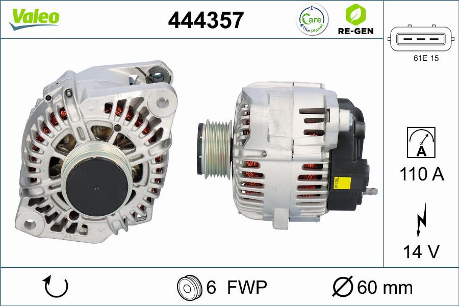 Valeo 444357 - Alternatore autozon.pro