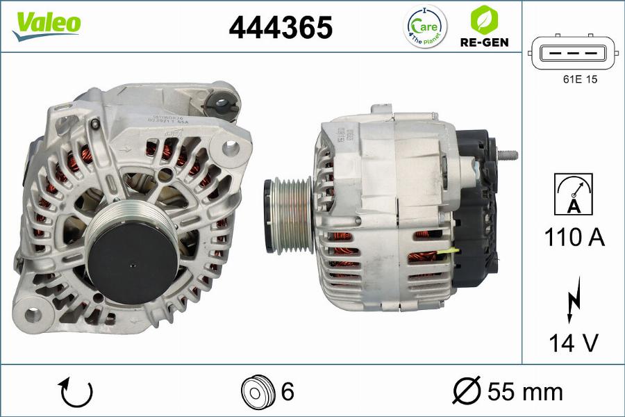 Valeo 444365 - Alternatore autozon.pro