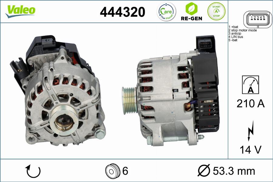 Valeo 444320 - Alternatore motorino d'avviamento autozon.pro