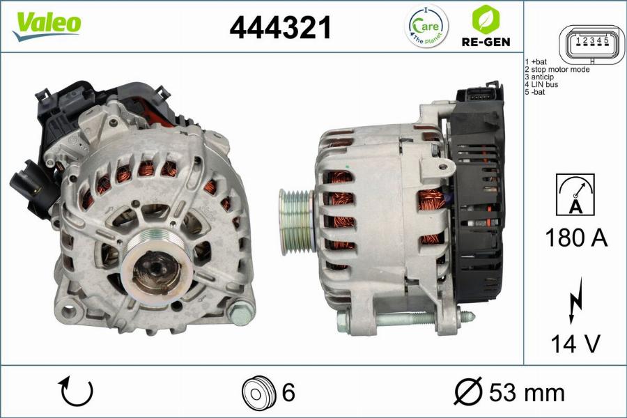 Valeo 444321 - Alternatore motorino d'avviamento autozon.pro