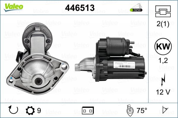 Valeo 446513 - Motorino d'avviamento autozon.pro