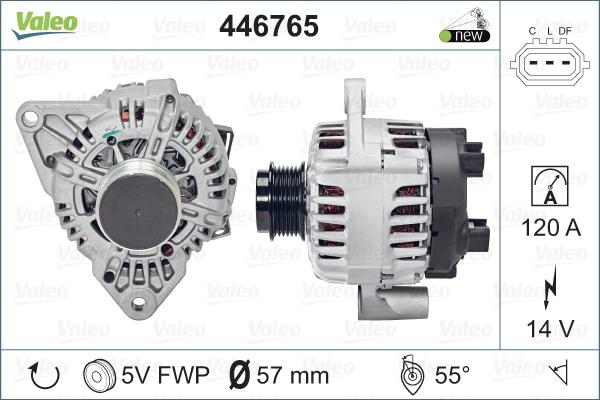 Valeo 446 765 - Alternatore autozon.pro