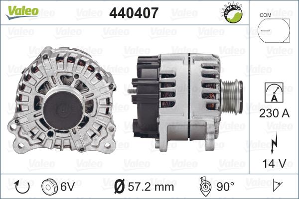 Valeo 440407 - Alternatore autozon.pro