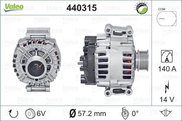 Valeo 440315 - Alternatore autozon.pro