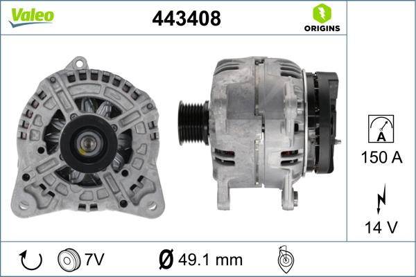 Valeo 443408 - Alternatore autozon.pro