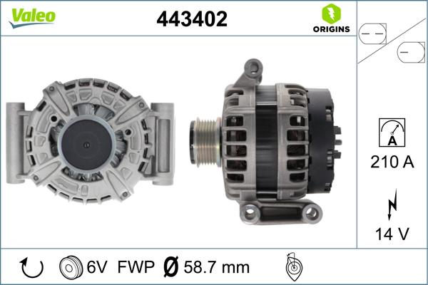 Valeo 443402 - Alternatore autozon.pro