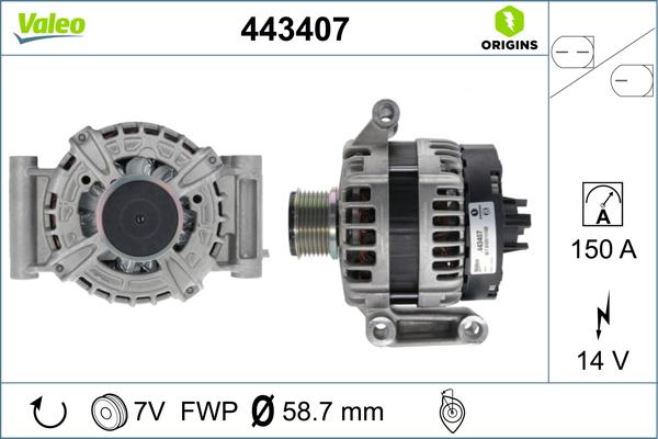 Valeo 443407 - Alternatore autozon.pro